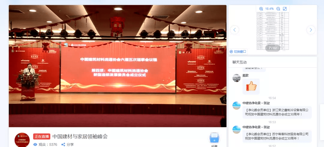 中国建筑材料流通协会第六届理事会第五次PP电子 PP电子平台扩大(视频)会议召开(图3)