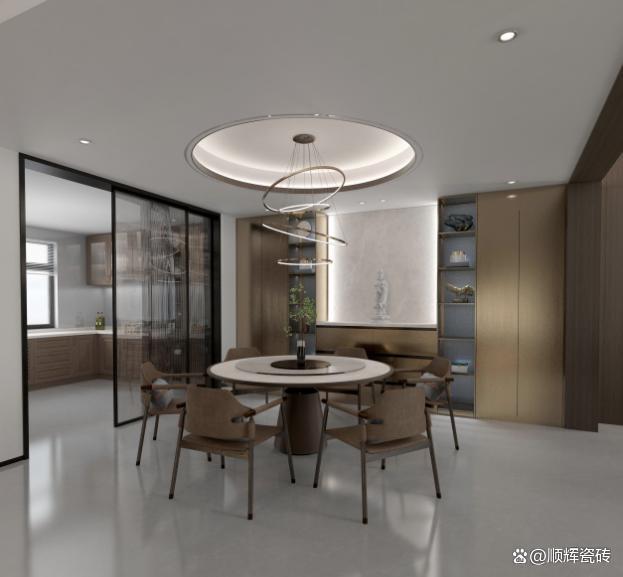 顺辉瓷砖·岩板品质装修实例PP电子 PP电子平台｜卡斯特-中灰解锁新中式独特魅力(图3)