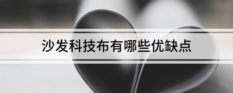PP电子 PP电子平台沙发科技布有哪些优缺点(图1)