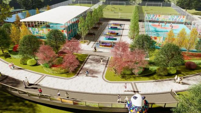 PP电子 PP电子平台足球场、篮球场、儿童游乐园……鹭栖湖体育公园加紧建设中(图3)